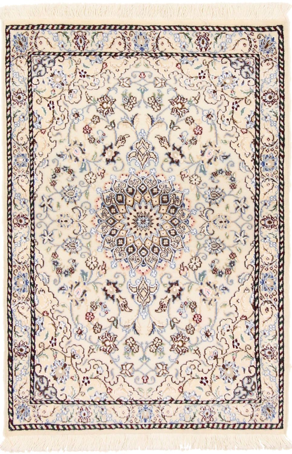 Alfombra Persa - Nain - Real - 90 x 60 cm - beige