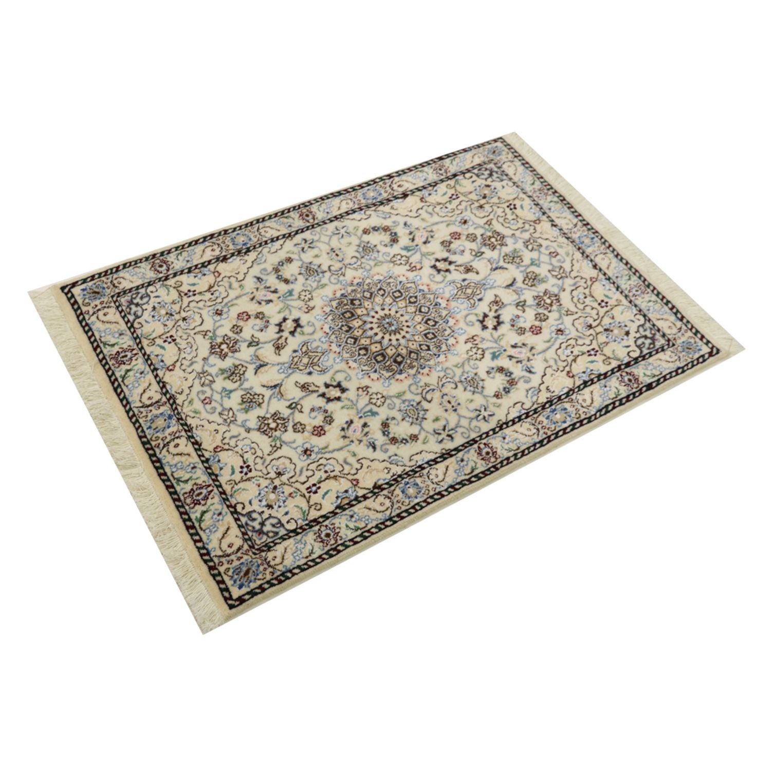 Alfombra Persa - Nain - Real - 90 x 60 cm - beige