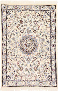 Alfombra Persa - Nain - Real - 90 x 60 cm - beige