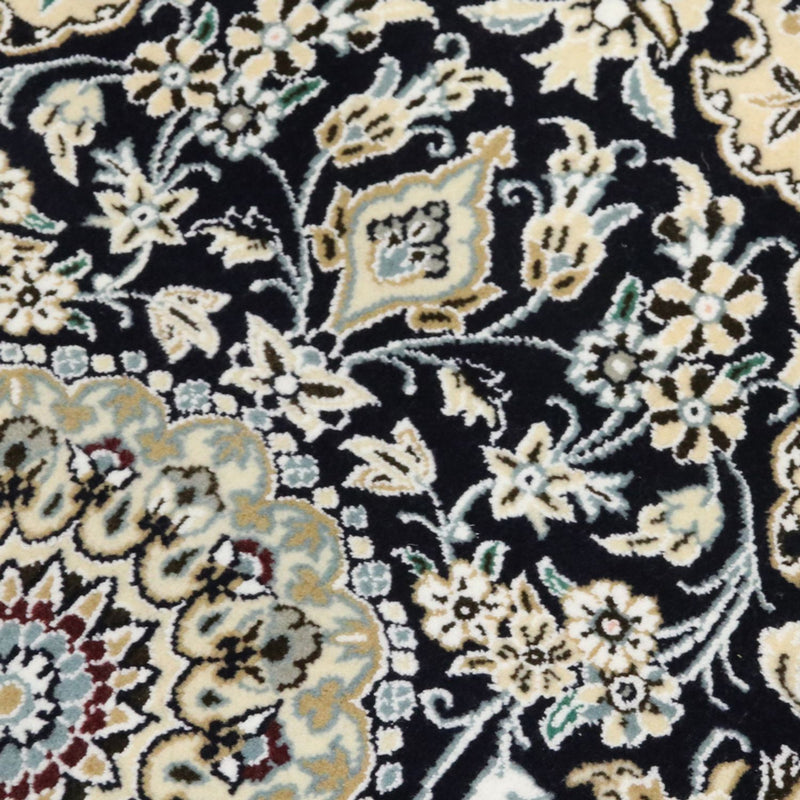 Alfombra Persa - Nain - Real - 90 x 60 cm - azul oscuro