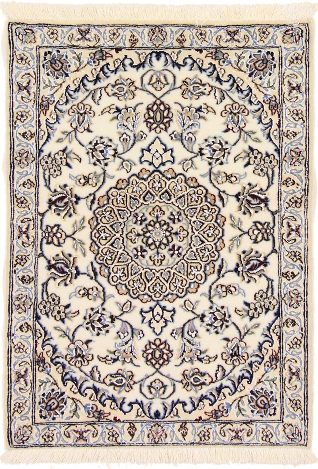 Alfombra Persa - Nain - Real - 92 x 64 cm - crema