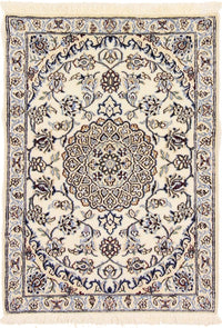 Alfombra Persa - Nain - Real - 92 x 64 cm - crema
