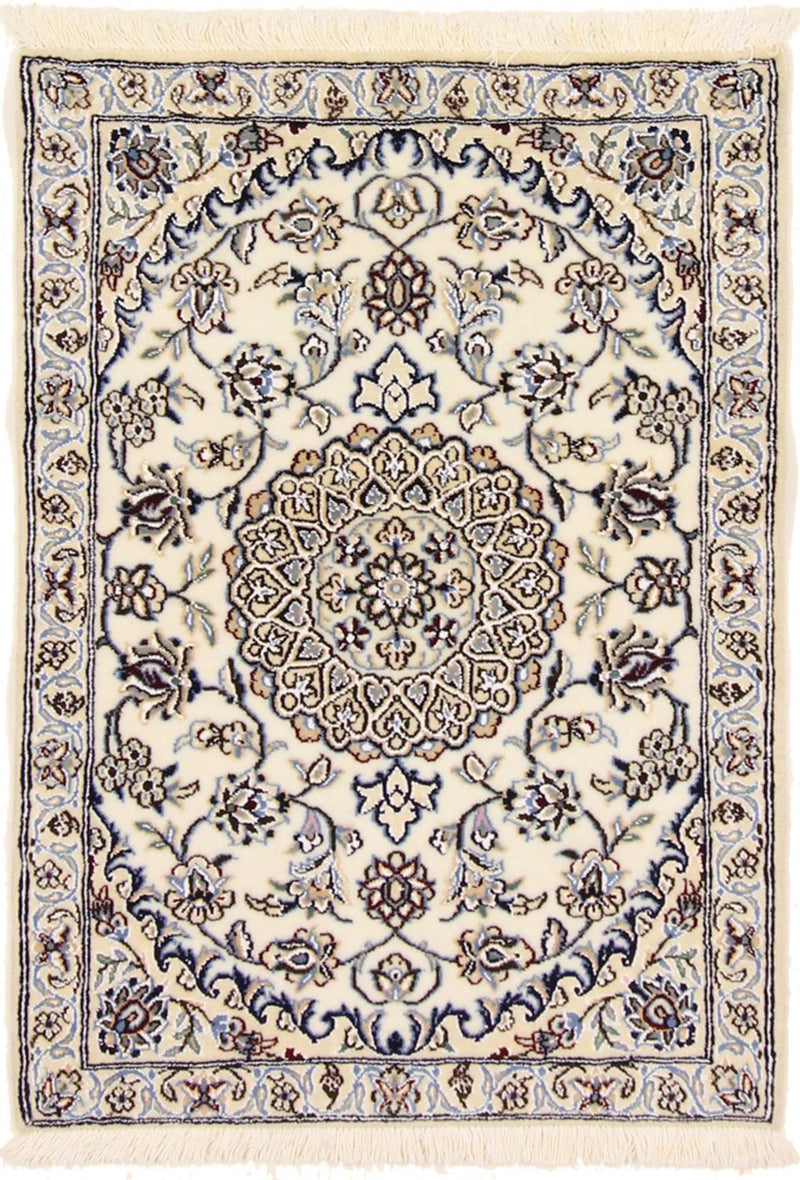 Alfombra Persa - Nain - Real - 92 x 64 cm - crema