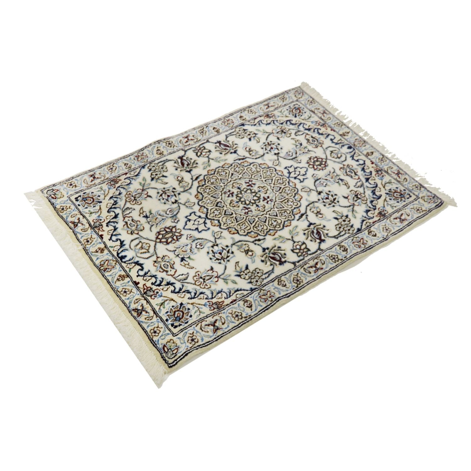 Alfombra Persa - Nain - Real - 92 x 64 cm - crema