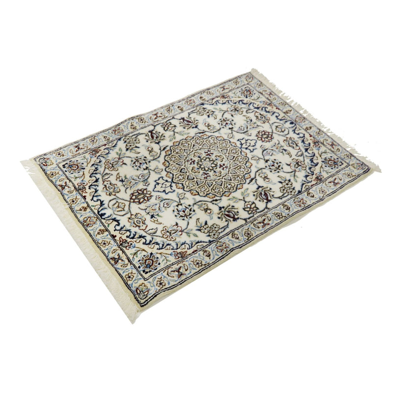 Alfombra Persa - Nain - Real - 92 x 64 cm - crema