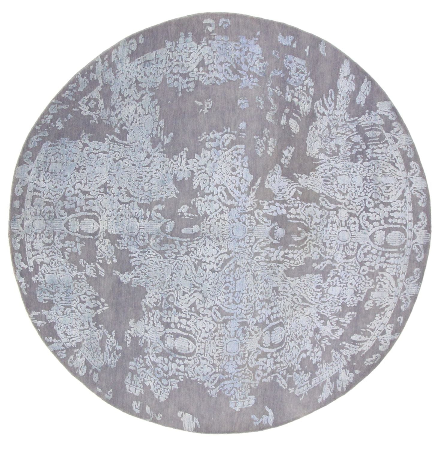 Alfombra de diseño redondo  - 243 x 243 cm - azul claro