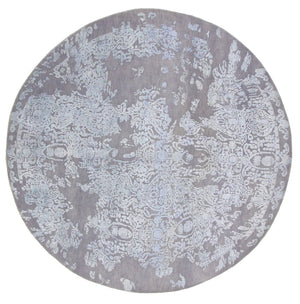 Alfombra de diseño redondo  - 243 x 243 cm - azul claro