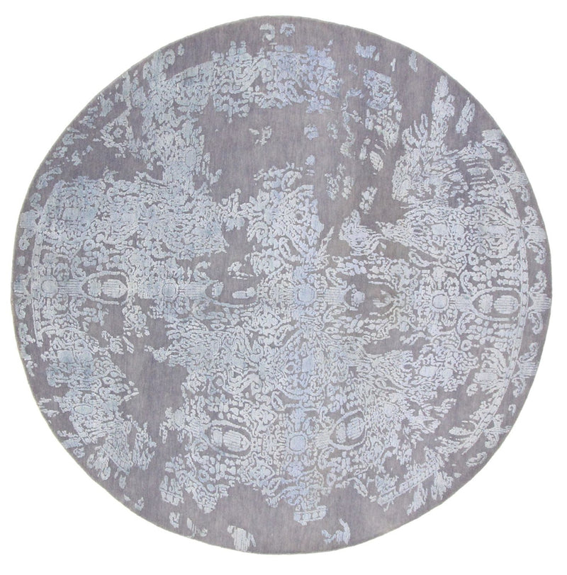 Alfombra de diseño redondo  - 243 x 243 cm - azul claro