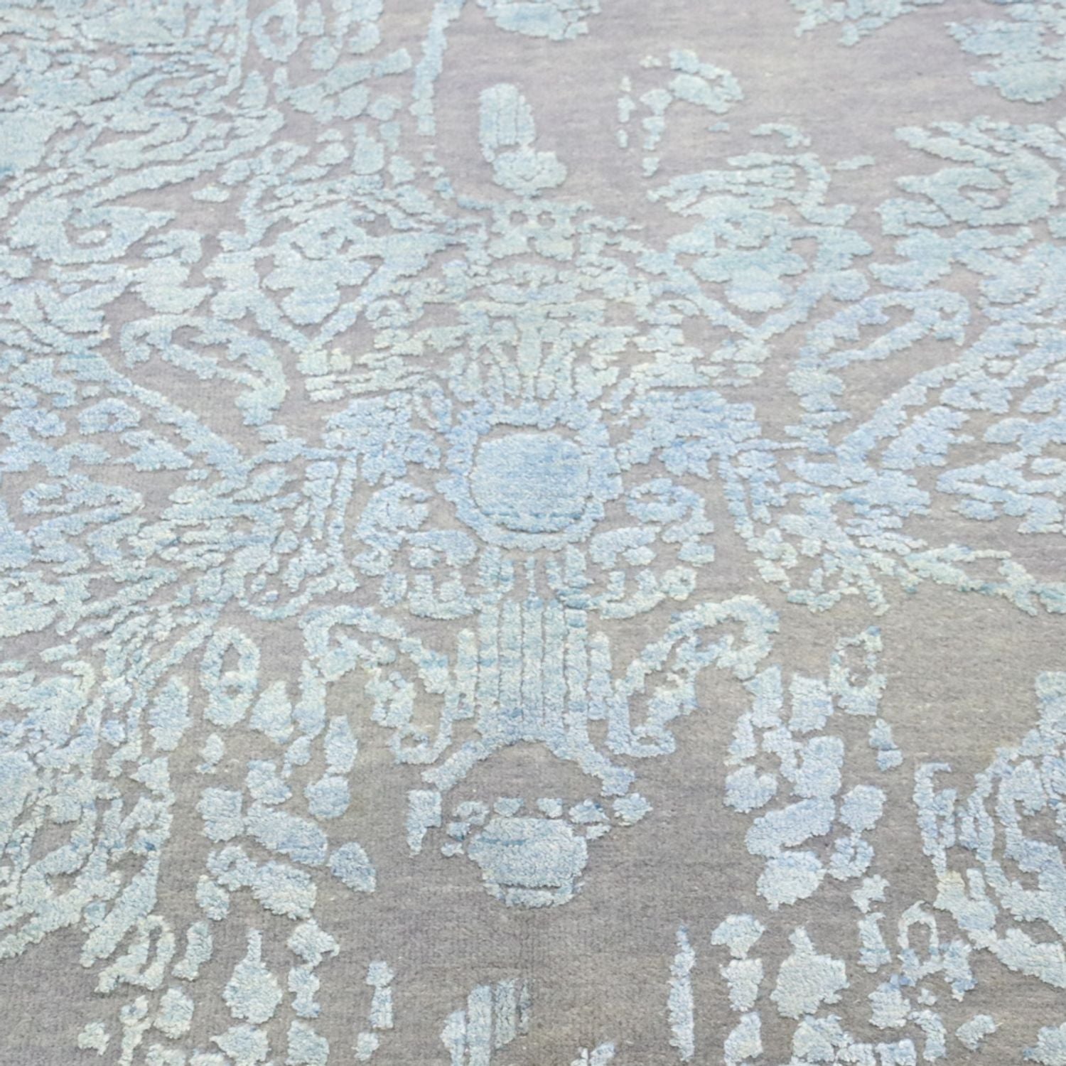 Alfombra de diseño redondo  - 243 x 243 cm - azul claro