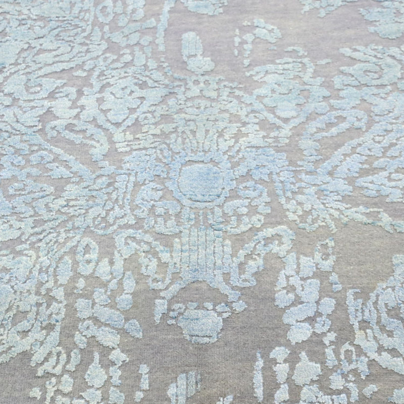 Alfombra de diseño redondo  - 243 x 243 cm - azul claro