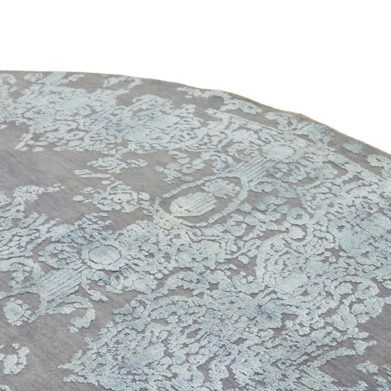 Alfombra de diseño redondo  - 243 x 243 cm - azul claro