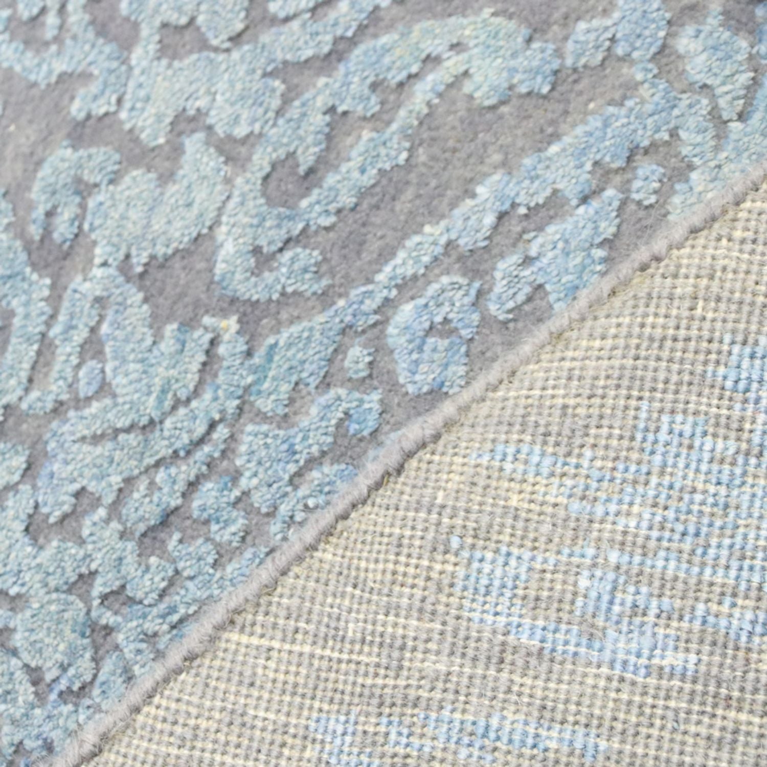 Alfombra de diseño redondo  - 243 x 243 cm - azul claro
