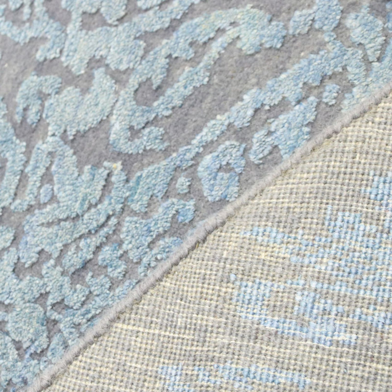 Alfombra de diseño redondo  - 243 x 243 cm - azul claro