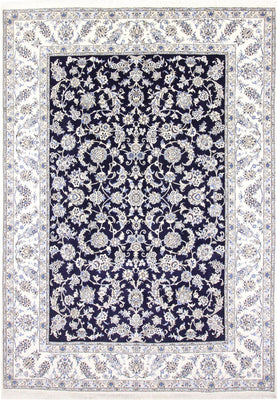 Alfombra persa - Nain - 338 x 240 cm - azul oscuro