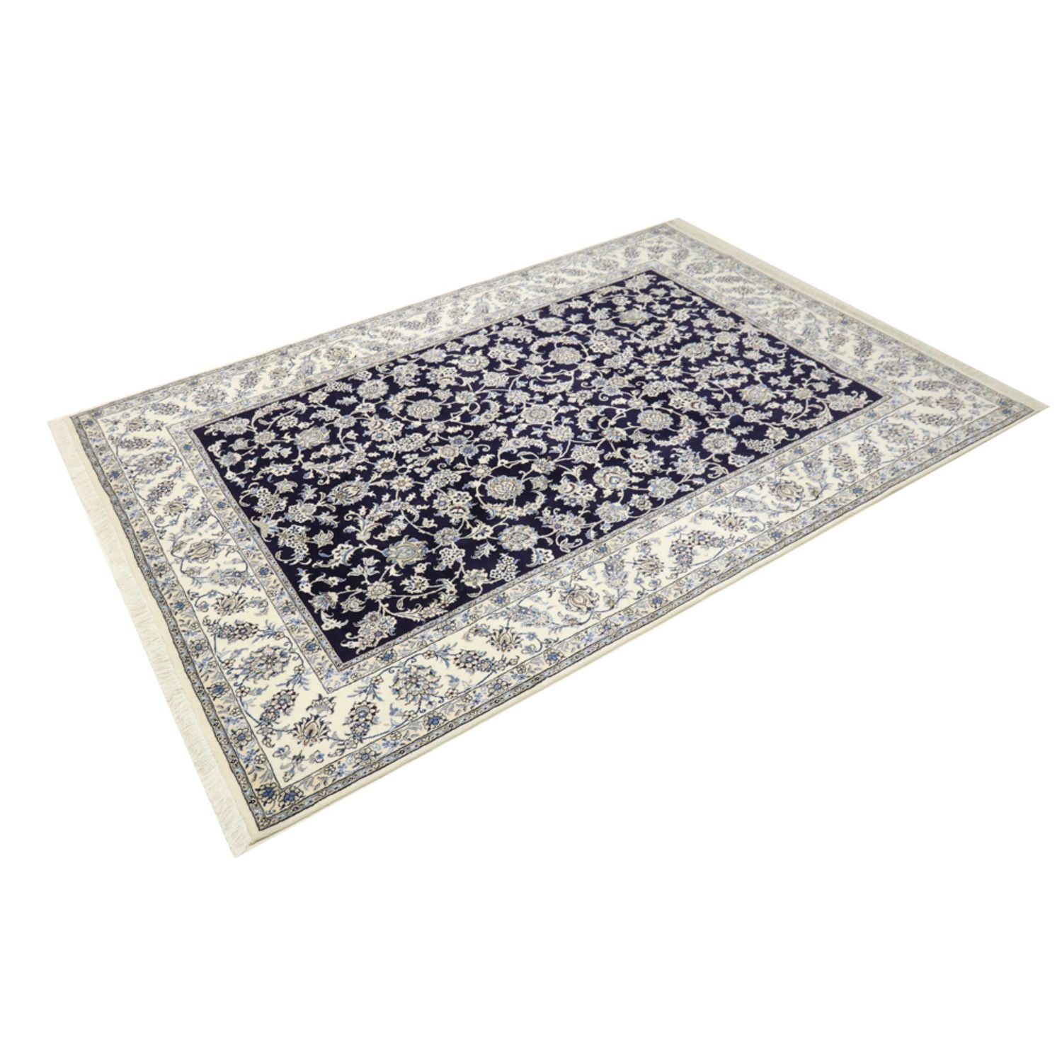 Alfombra persa - Nain - 338 x 240 cm - azul oscuro