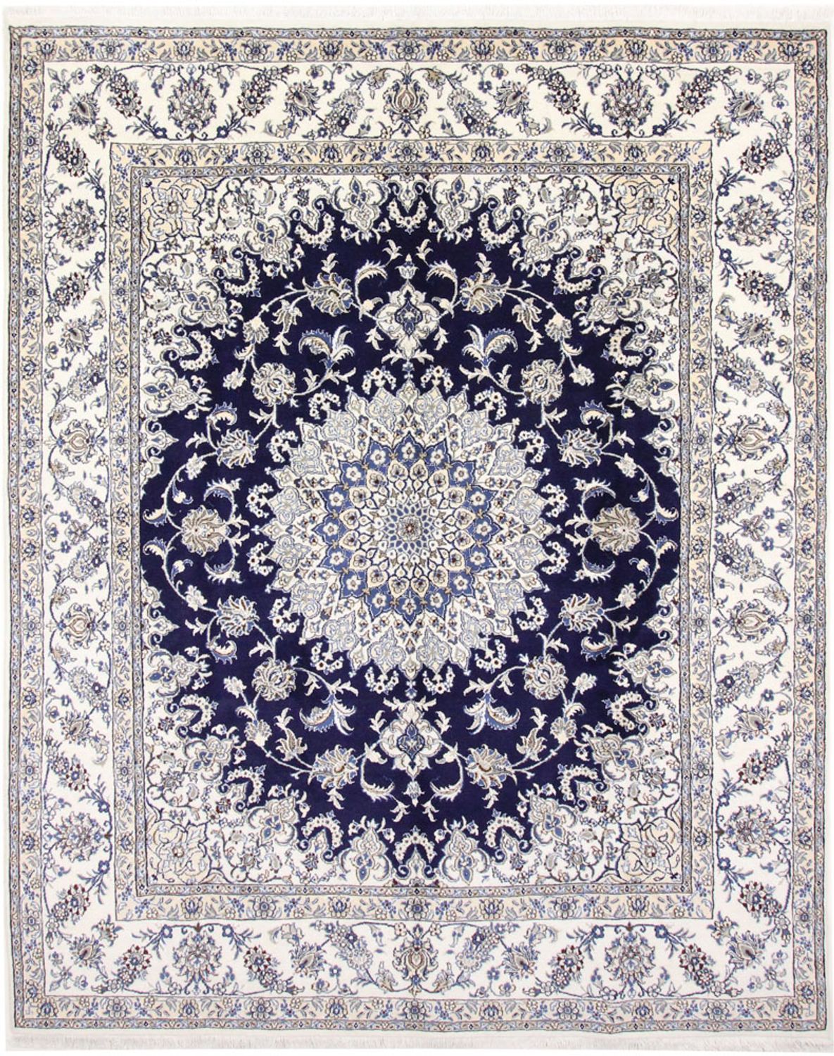 Alfombra persa - Nain - 297 x 240 cm - azul oscuro