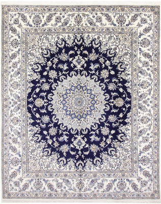 Alfombra persa - Nain - 297 x 240 cm - azul oscuro