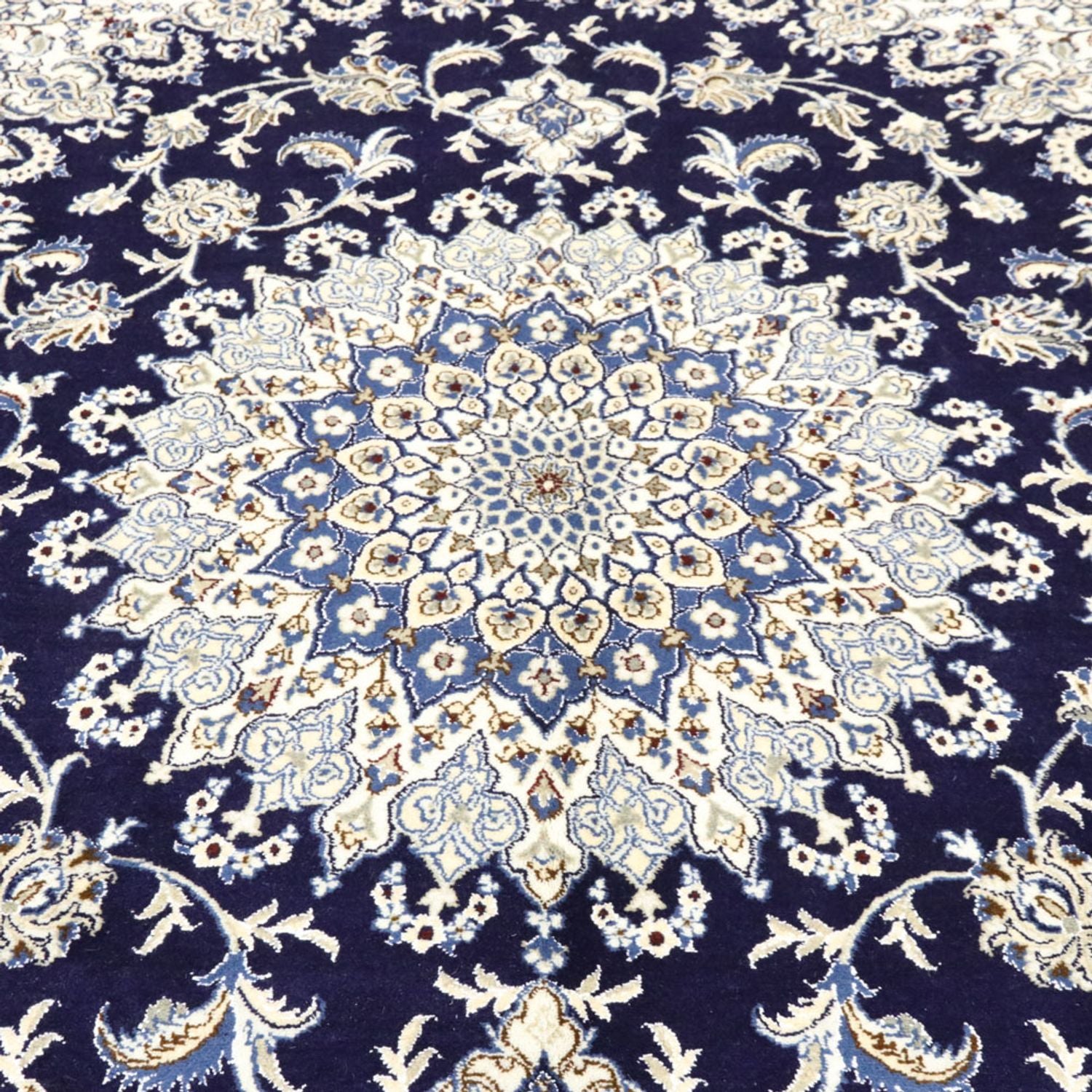 Alfombra persa - Nain - 297 x 240 cm - azul oscuro