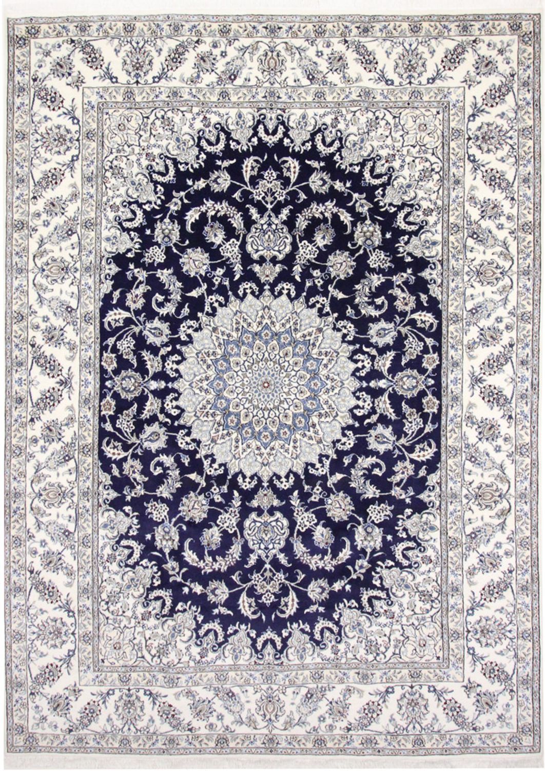 Alfombra persa - Nain - 344 x 246 cm - azul oscuro