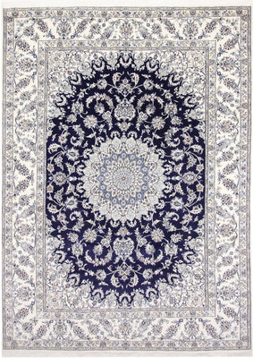 Alfombra persa - Nain - 344 x 246 cm - azul oscuro