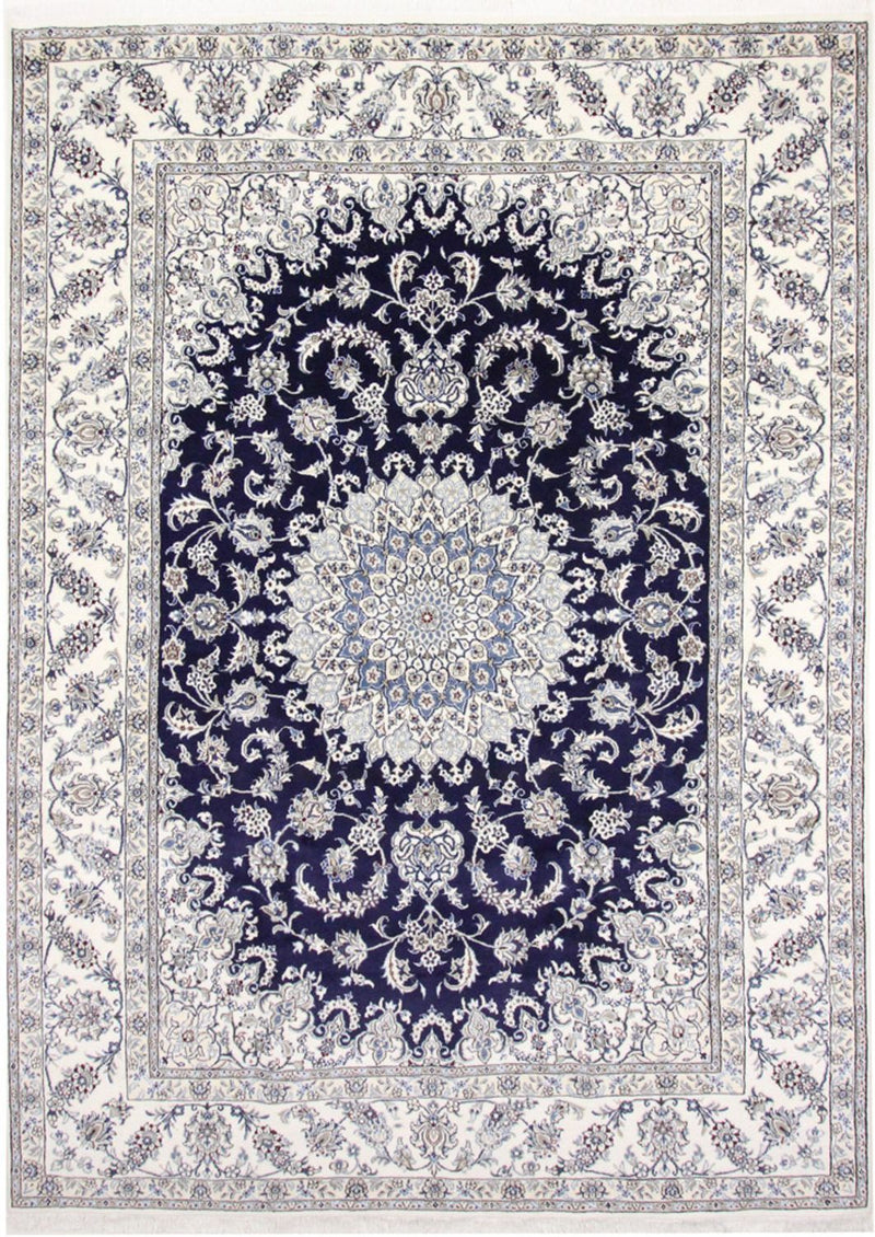Alfombra persa - Nain - 344 x 246 cm - azul oscuro