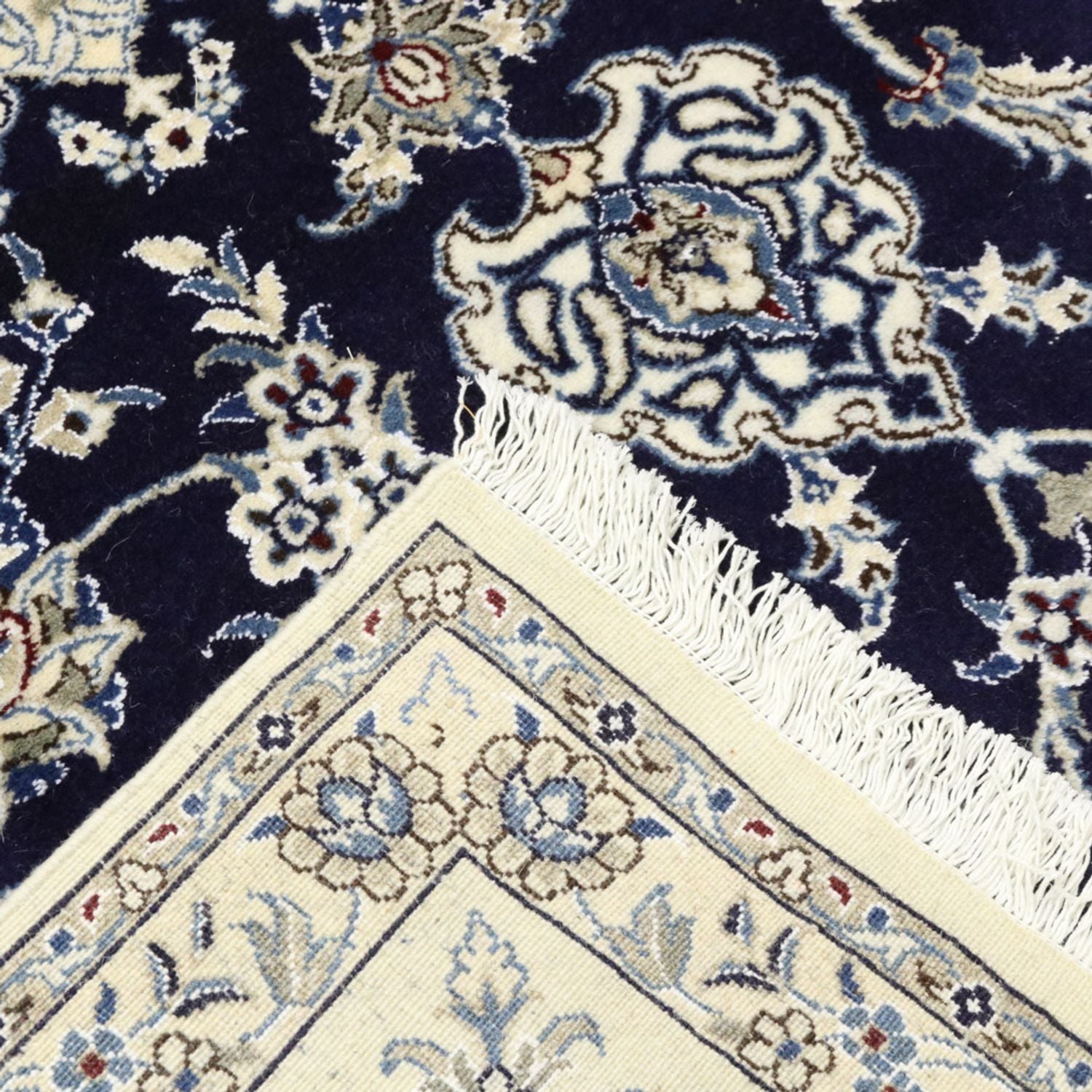 Alfombra persa - Nain - 344 x 246 cm - azul oscuro