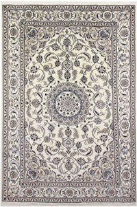 Alfombra persa - Nain - 286 x 193 cm - crema