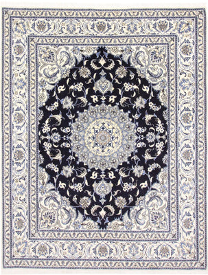 Alfombra persa - Nain - 250 x 197 cm - azul oscuro