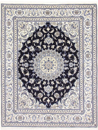 Alfombra persa - Nain - 250 x 197 cm - azul oscuro