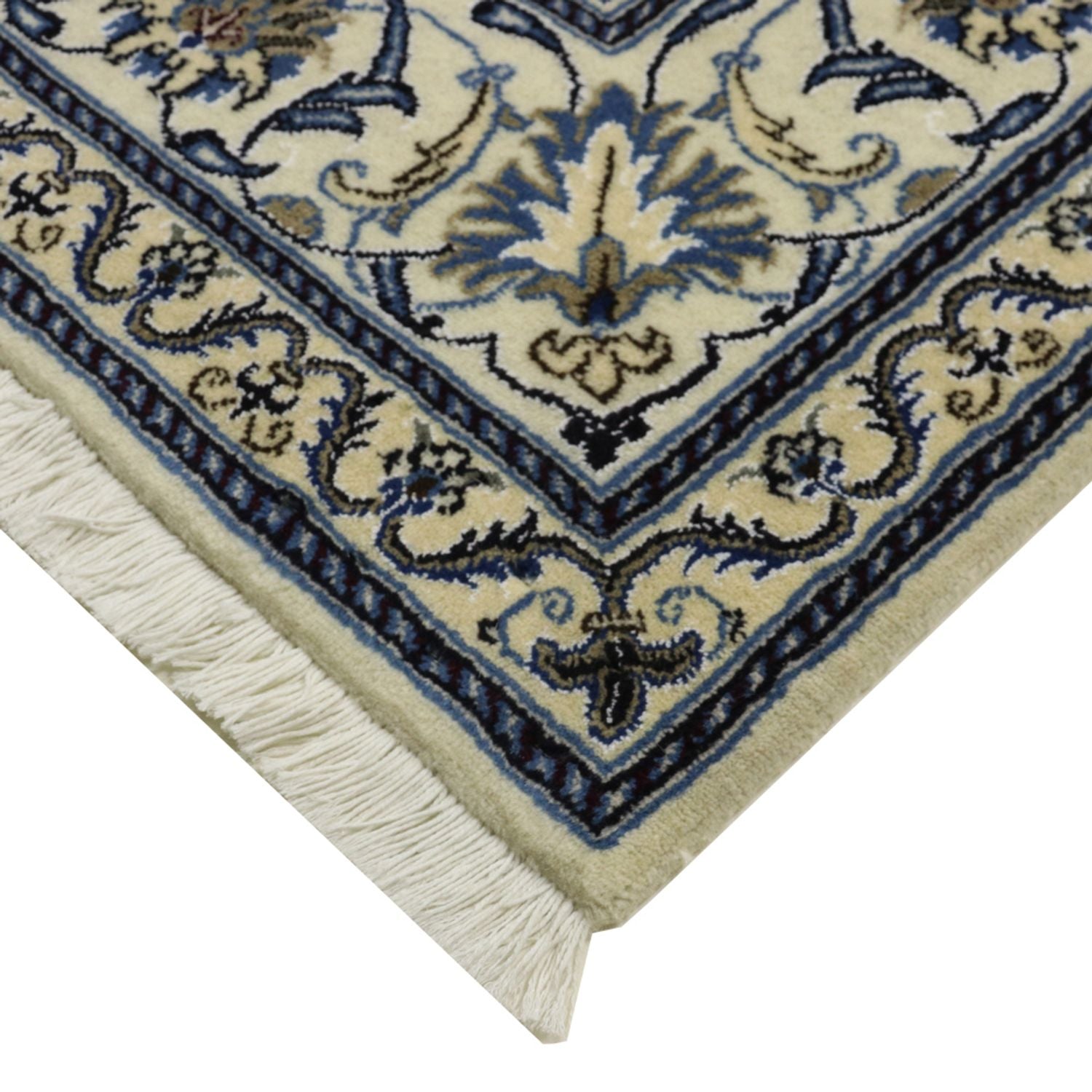 Alfombra persa - Nain - 250 x 197 cm - azul oscuro