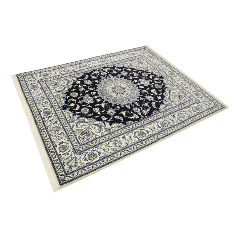 Alfombra persa - Nain - 250 x 197 cm - azul oscuro