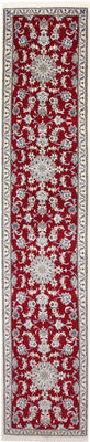 Alfombra de pasillo Alfombra persa - Nain - 390 x 78 cm - rojo