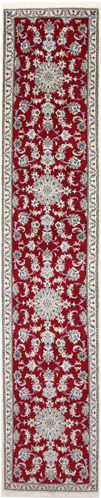 Alfombra de pasillo Alfombra persa - Nain - 390 x 78 cm - rojo