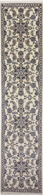 Alfombra de pasillo Alfombra persa - Nain - 386 x 82 cm - crema
