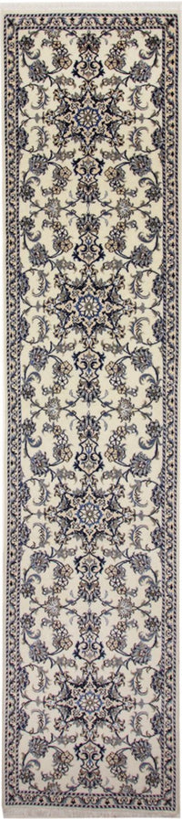 Alfombra de pasillo Alfombra persa - Nain - 386 x 82 cm - crema