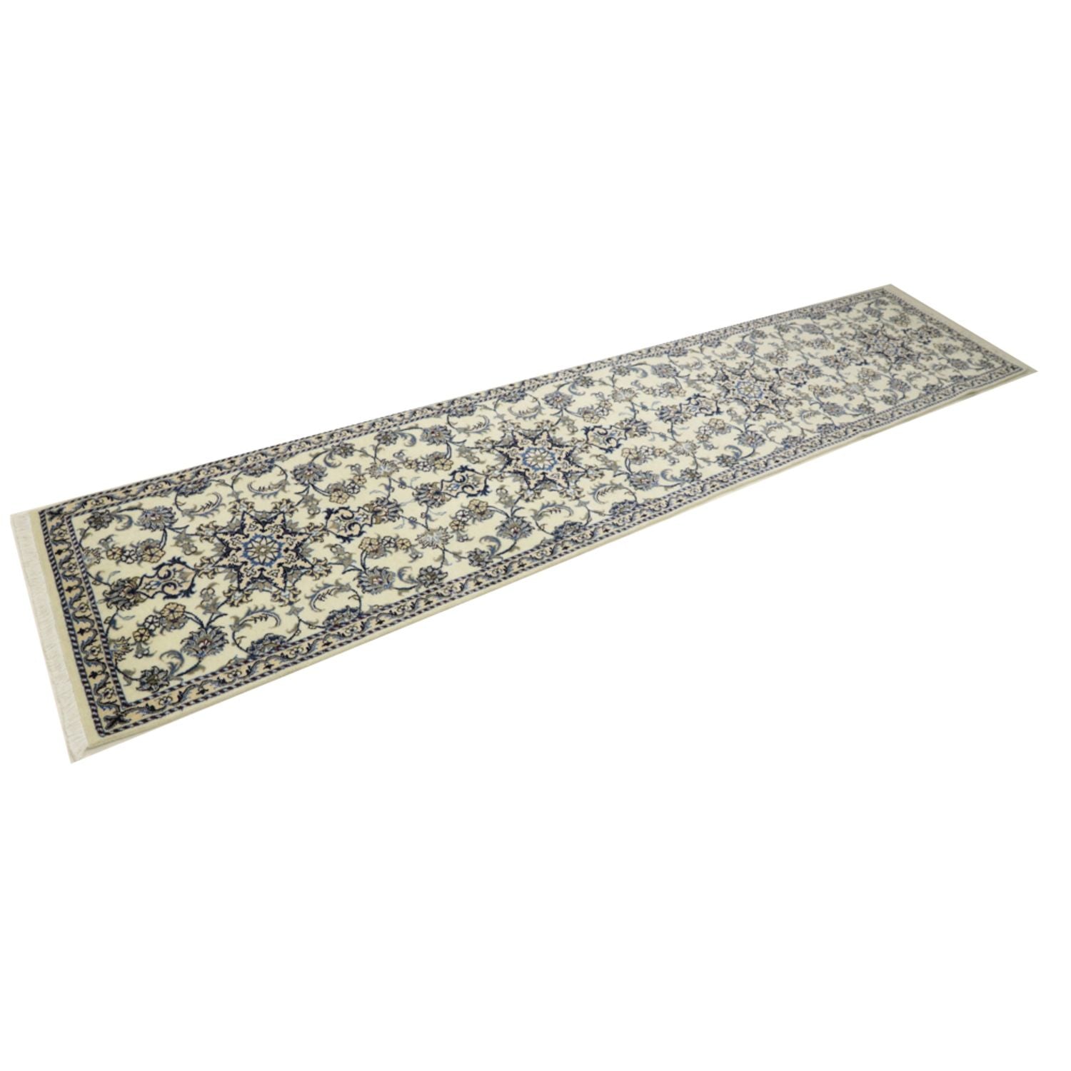 Alfombra de pasillo Alfombra persa - Nain - 386 x 82 cm - crema