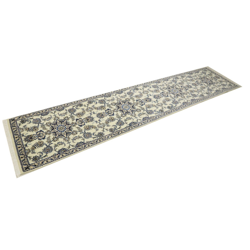 Alfombra de pasillo Alfombra persa - Nain - 386 x 82 cm - crema