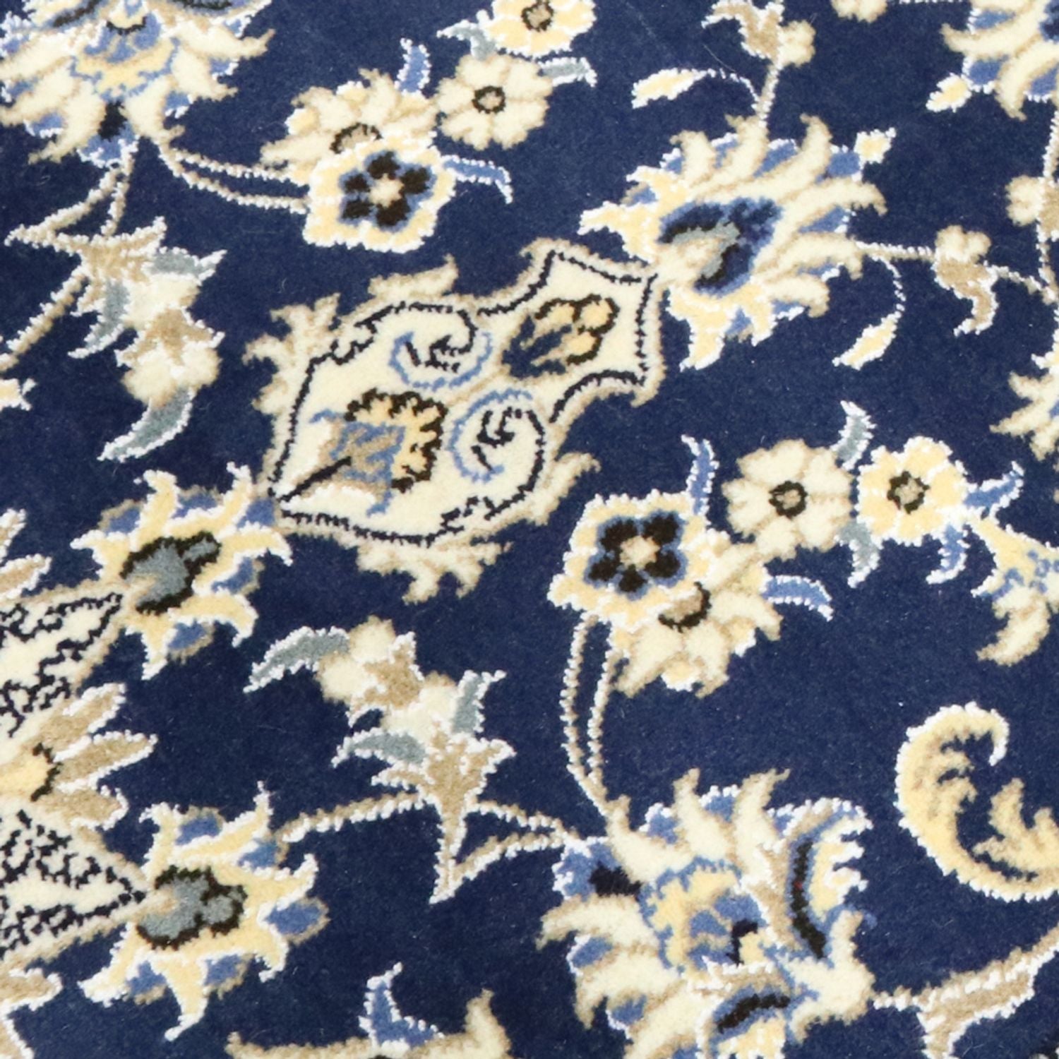 Alfombra de pasillo Alfombra persa - Nain - 387 x 77 cm - azul oscuro