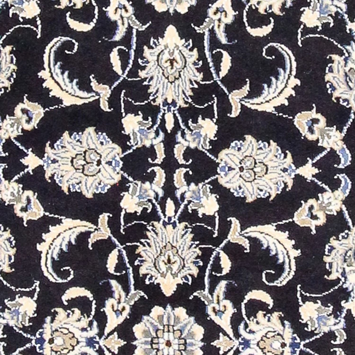 Alfombra de pasillo Alfombra persa - Nain - 394 x 79 cm - azul oscuro