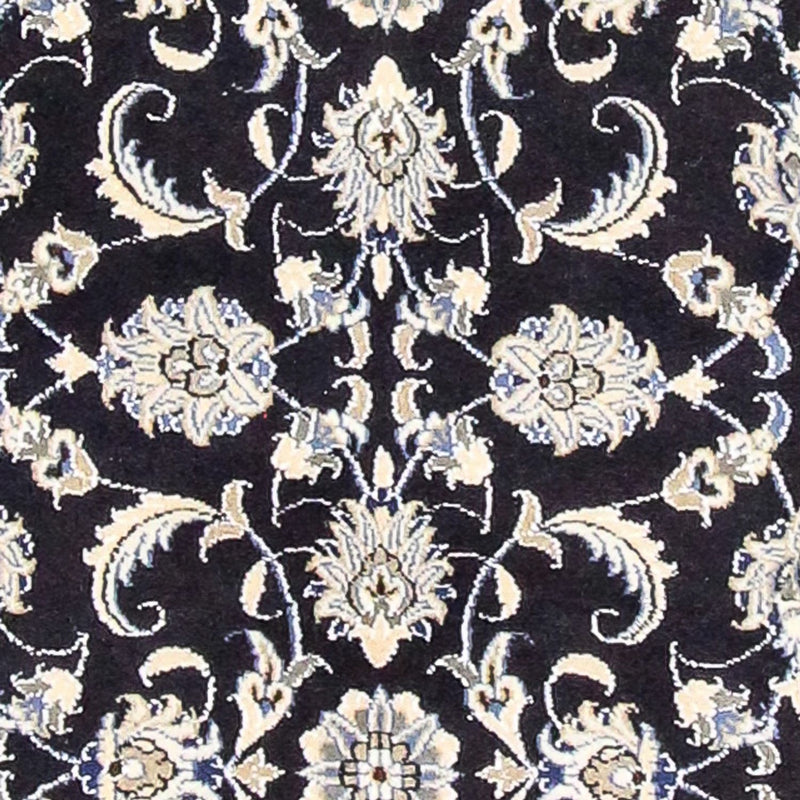 Alfombra de pasillo Alfombra persa - Nain - 394 x 79 cm - azul oscuro