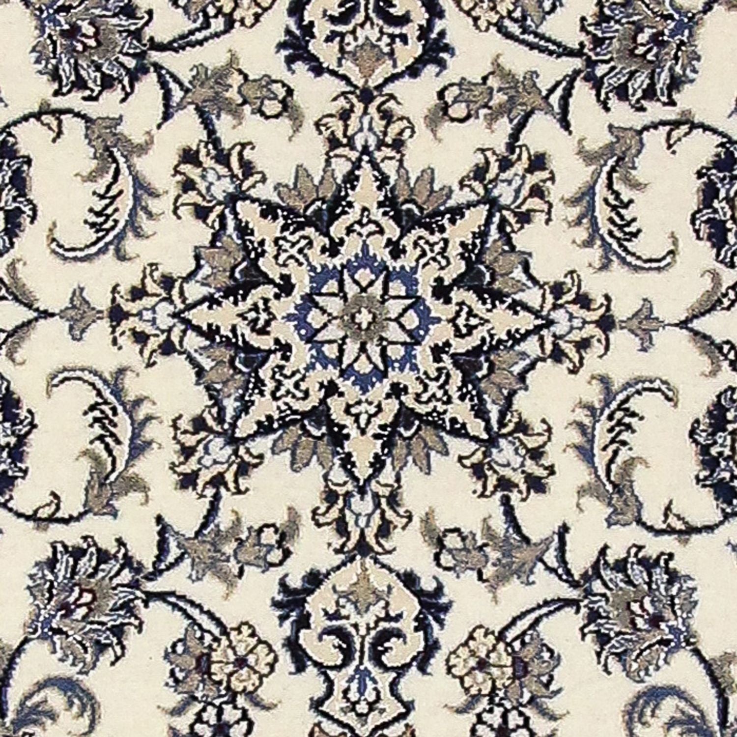 Alfombra de pasillo Alfombra persa - Nain - 390 x 81 cm - crema