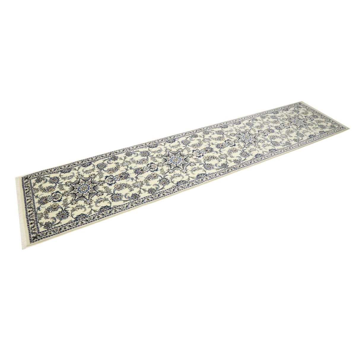 Alfombra de pasillo Alfombra persa - Nain - 390 x 81 cm - crema