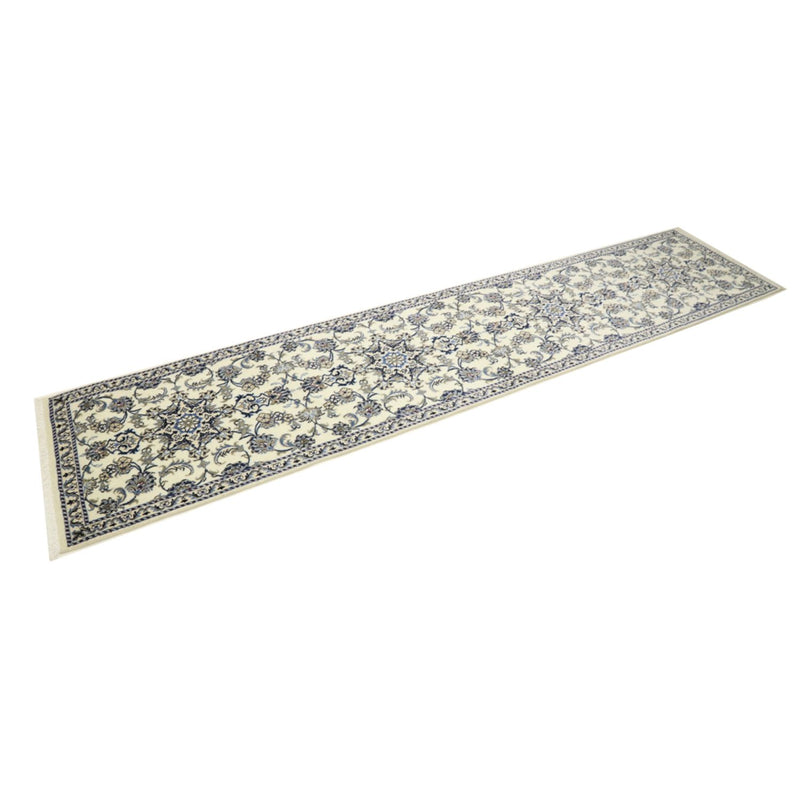 Alfombra de pasillo Alfombra persa - Nain - 390 x 81 cm - crema