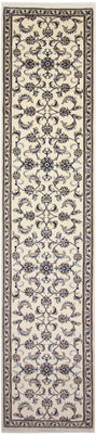 Alfombra de pasillo Alfombra persa - Nain - 378 x 80 cm - crema
