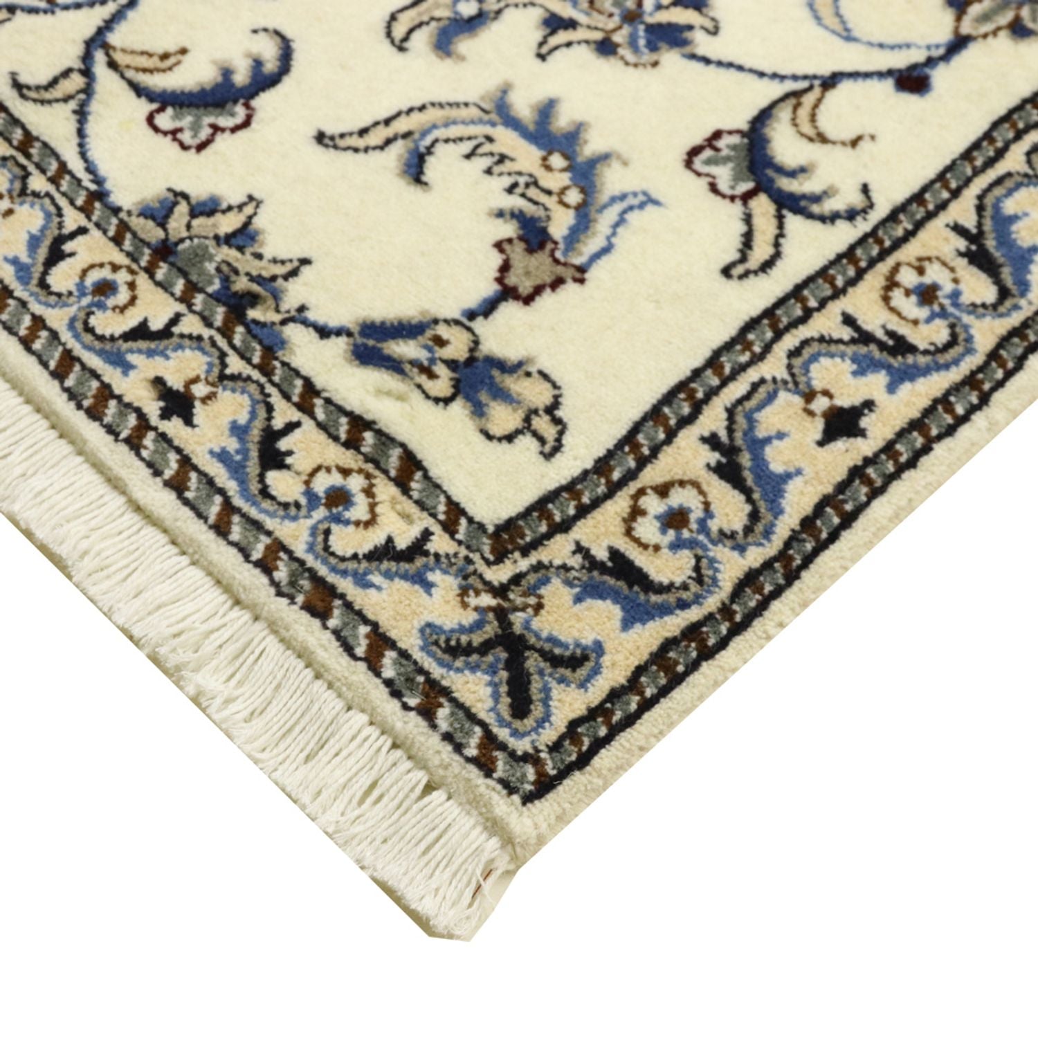 Alfombra de pasillo Alfombra persa - Nain - 378 x 80 cm - crema