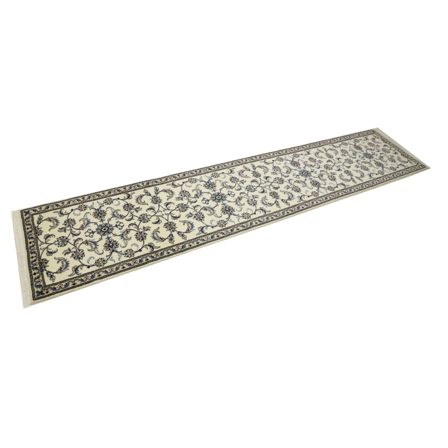 Alfombra de pasillo Alfombra persa - Nain - 378 x 80 cm - crema