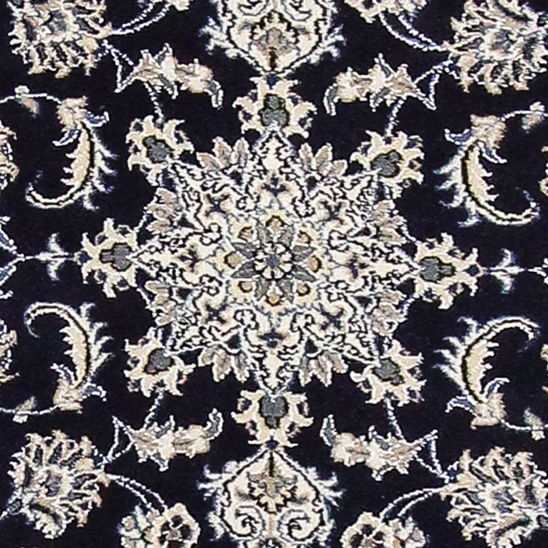 Alfombra de pasillo Alfombra persa - Nain - 383 x 76 cm - azul oscuro