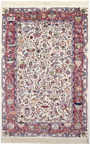 Alfombra persa - Clásica - 305 x 200 cm - crema