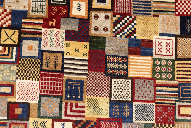 Gabbeh Teppich - Loribaft Indus - 197 x 142 cm - mehrfarbig