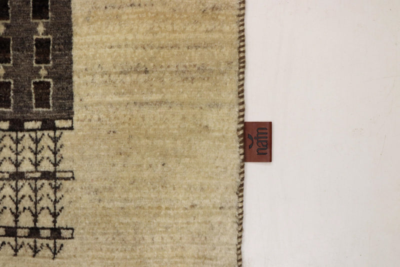 Gabbeh Teppich - Loribaft Indus - 206 x 152 cm - dunkelbeige